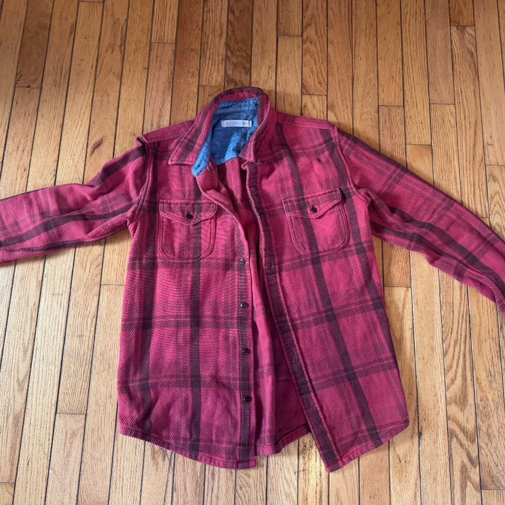 Outerknown - red plaid blanket shirt Mens small